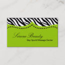 Search for zebra patterns business cards Salon