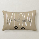 Recherche de meow coussins Typographie