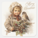 Search for vintage christmas stickers Holly berry