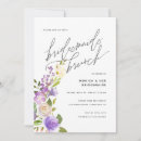 Recherche de purple bridal shower invitations Rose