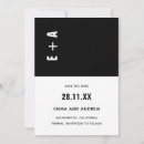 Search for bold wedding invitations Black and white