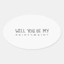 Search for bridesmaid proposal stickers Black and white