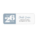 Search for blue graduation return address labels Modern