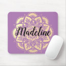 Recherche de fleur mandala tapis souris Violet