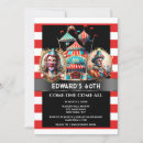 Search for red and white circus tent invitations Carnival