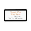 Search for orange and black return address labels Modern