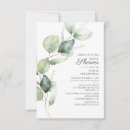 Search for green and white baby shower invitations Green eucalyptus foliage