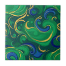 Search for green and gold pattern tiles Elegant