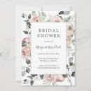 Search for dusty pink bridal shower invitations Greenery