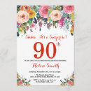 Search for red 90th birthday invitations Adult birthday party