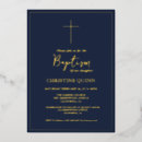 Search for navy blue christening invitations Typography