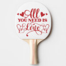 Recherche de amour vous raquettes ping pong Typographie
