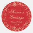 Search for gold foil snowflakes stickers Red