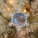 Search for flying santa ornaments Christmas eve