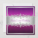 Search for silver 45th birthday invitations Purple