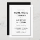 Search for trendy rehearsal dinner invitations Minimalist