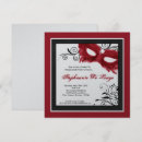 Recherche de cramoisi invitations Rouge