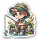 Search for fishing cartoon stickers Cute