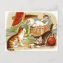 Recherche de chatons vintages cartes postales Penser à vous
