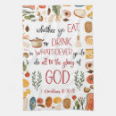 Search for religious tea towels Bible verse