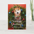 Search for shiba inu christmas cards Wreath