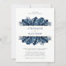 Search for gold leaf wedding invitations Navy blue