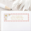 Search for pink daisy return address labels Trendy