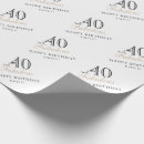 Search for 40th birthday wrapping paper Fortieth