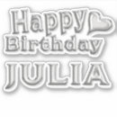 Search for julia stickers Birthday