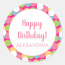 Search for fun colours stickers Happy birthday
