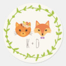Search for fox wedding stickers Woodland