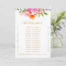 Search for game bridal shower invitations Watercolor floral