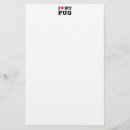 Search for pug stationery paper Puppy