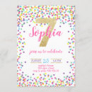Search for colourful confetti invitations Rainbow