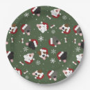 Search for dog christmas plates Santa claus