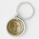 Search for gold cross keychains Catholic