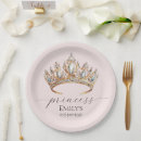 Search for princess crown plates Princess birthday party