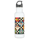Search for black and white checkered water bottles Chequered pattern