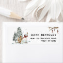 Search for winter animals return address labels Forest