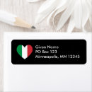 Search for italy flag return address labels Green