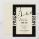Search for black damask invitations Grad