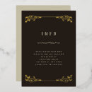 Search for gold foil wedding enclosure cards Black