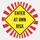 Search for entering stickers Warning