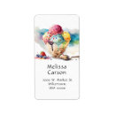 Search for humorous return address labels Watercolor