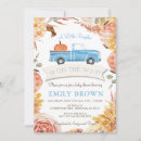 Search for little pumpkin baby boy shower invitations Blue truck
