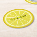 Recherche de tranche citron de dessous de verres Nourriture