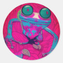 Recherche de grenouille rose autocollants Dessin
