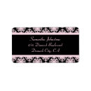 Search for pink damask return address labels Chic