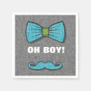 Search for mustache napkins Little man