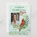Search for bird memorial invitations Red cardinal bird